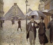 Gustave Caillebotte Rainy day in Paris oil painting